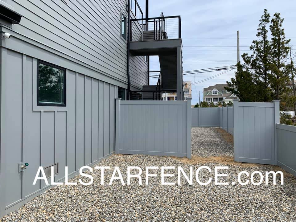 Gray Vinyl/ PVC Fence